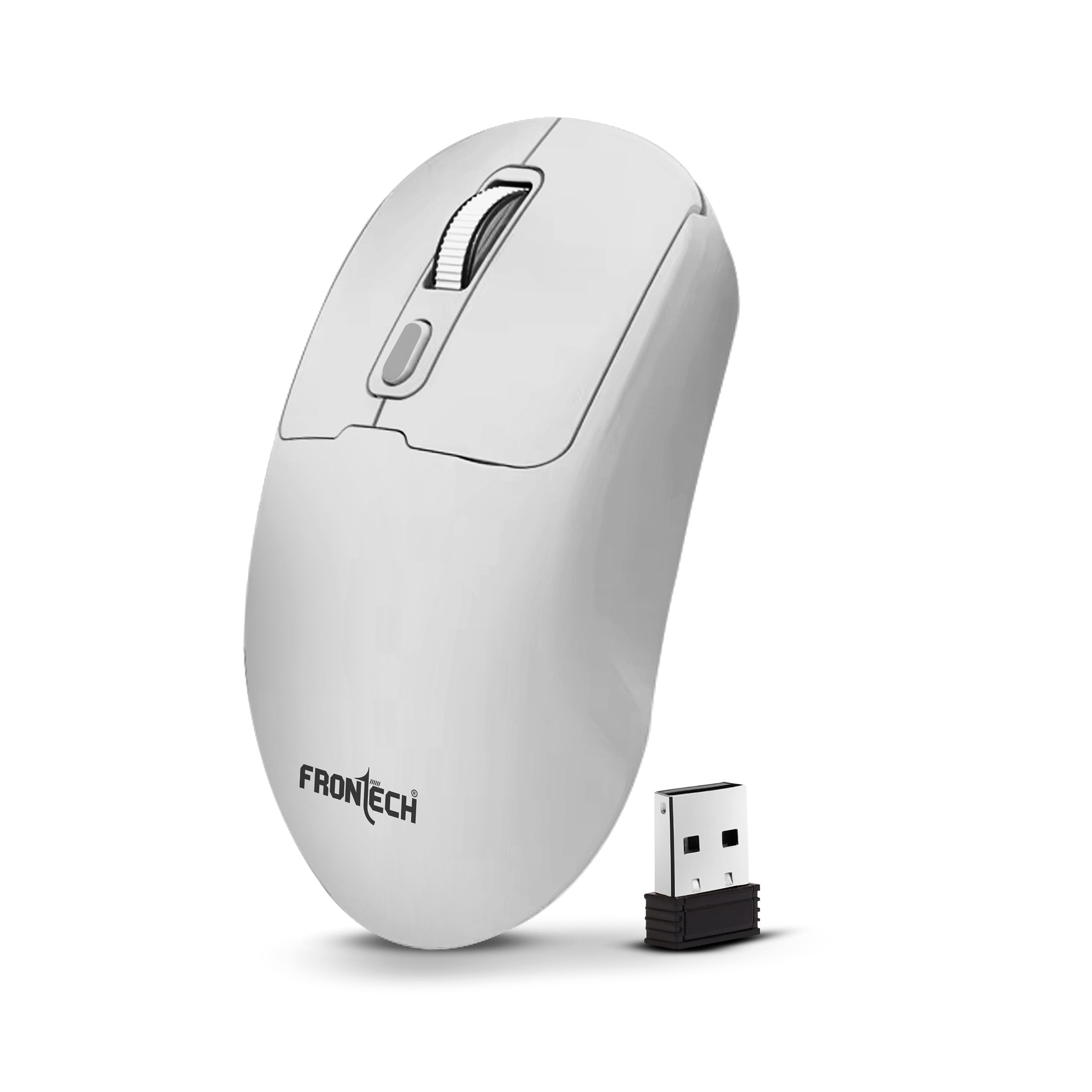 Frontech Dual Mode Wireless Optical Mouse | 2.4GHz + Bluetooth | Up to 1600 DPI | 4 Buttons | White | USB Nano Receiver | Ergonomic Grip | Multi-Device Compatibility (MS-0058W) Frontech Dual Mode Wireless Optical Mouse | 2.4GHz + Bluetooth | Up to 1600 DPI | 4 Buttons | White | USB Nano Receiver | Ergonomic Grip | Multi-Device Compatibility (MS-0058W)
